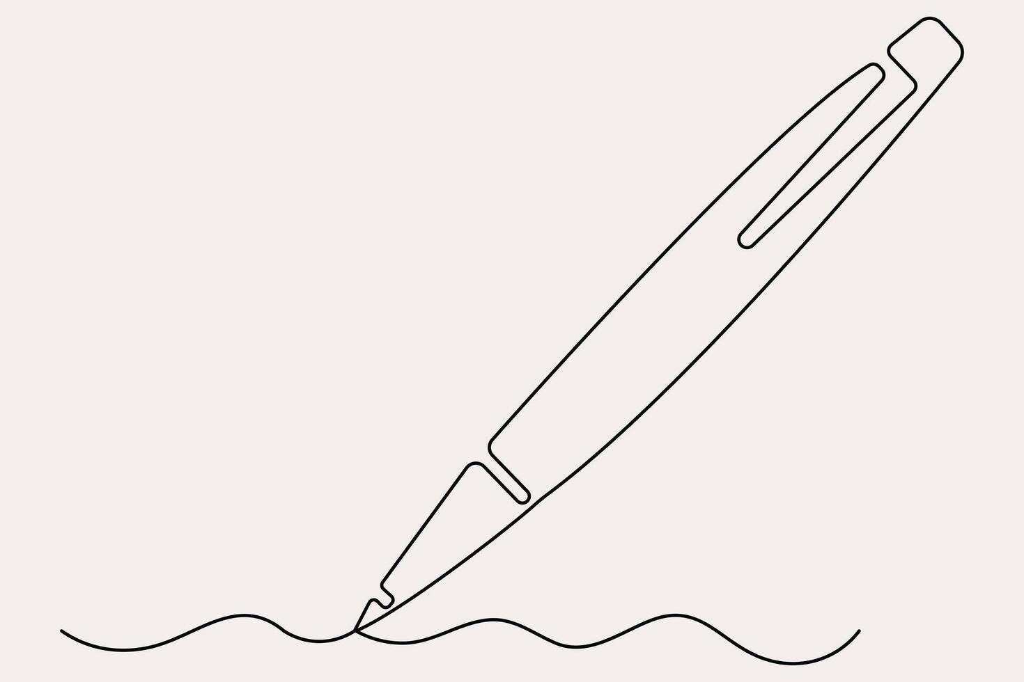Minimal one line drawing using pen vector