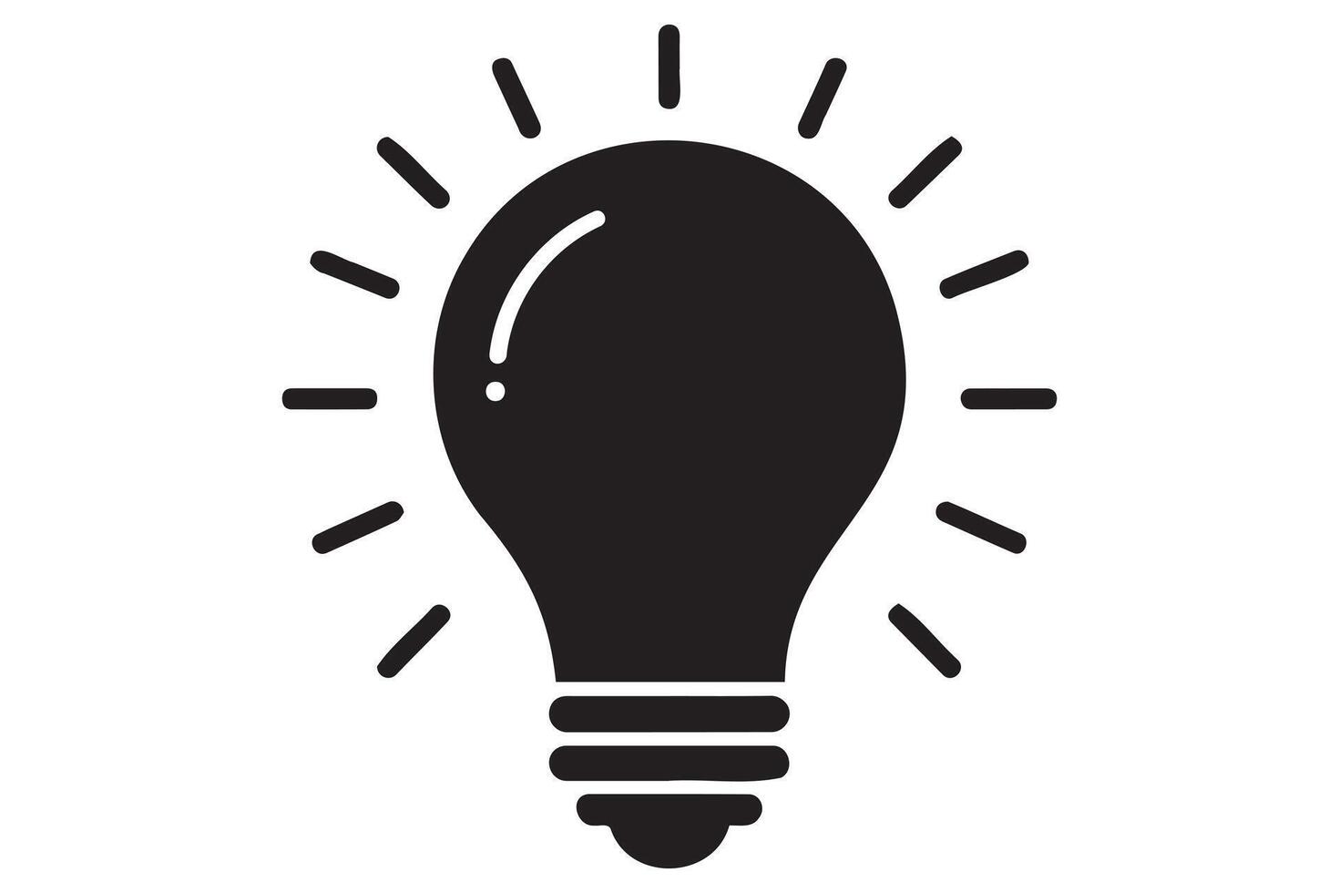 Light bulb silhouette image simple design vector