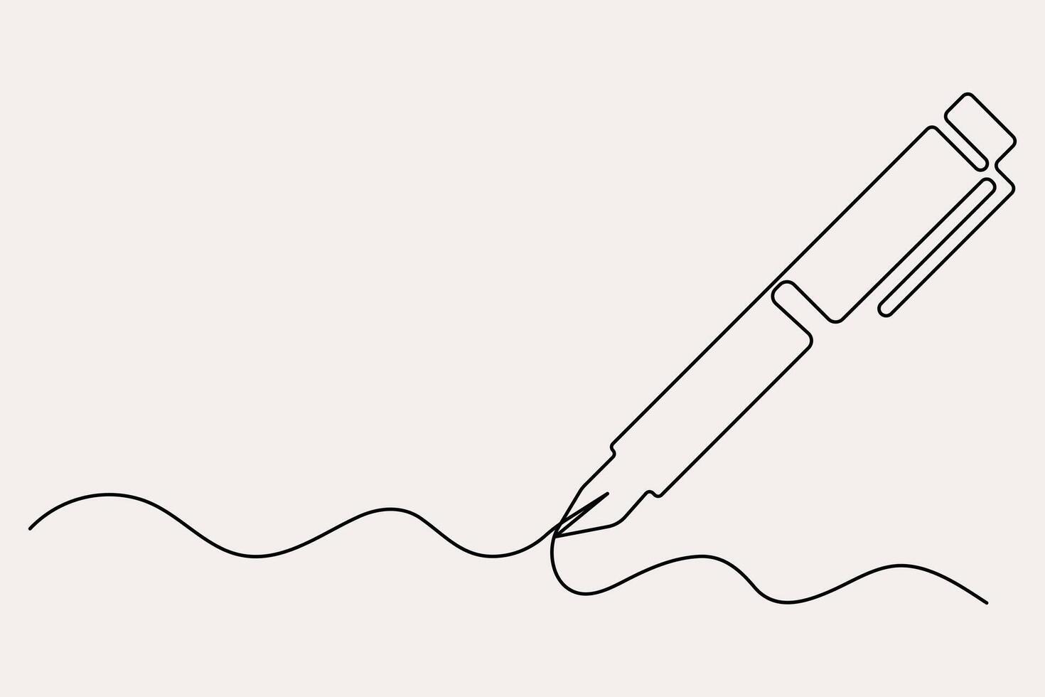Continuous pen flow one line artistic drawing vector