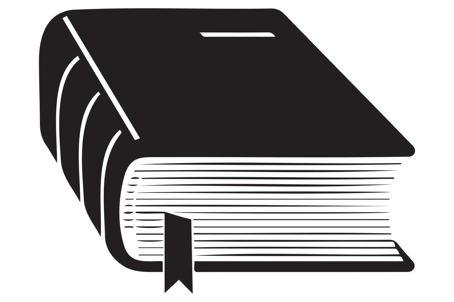 Book icon silhouette on white background vector