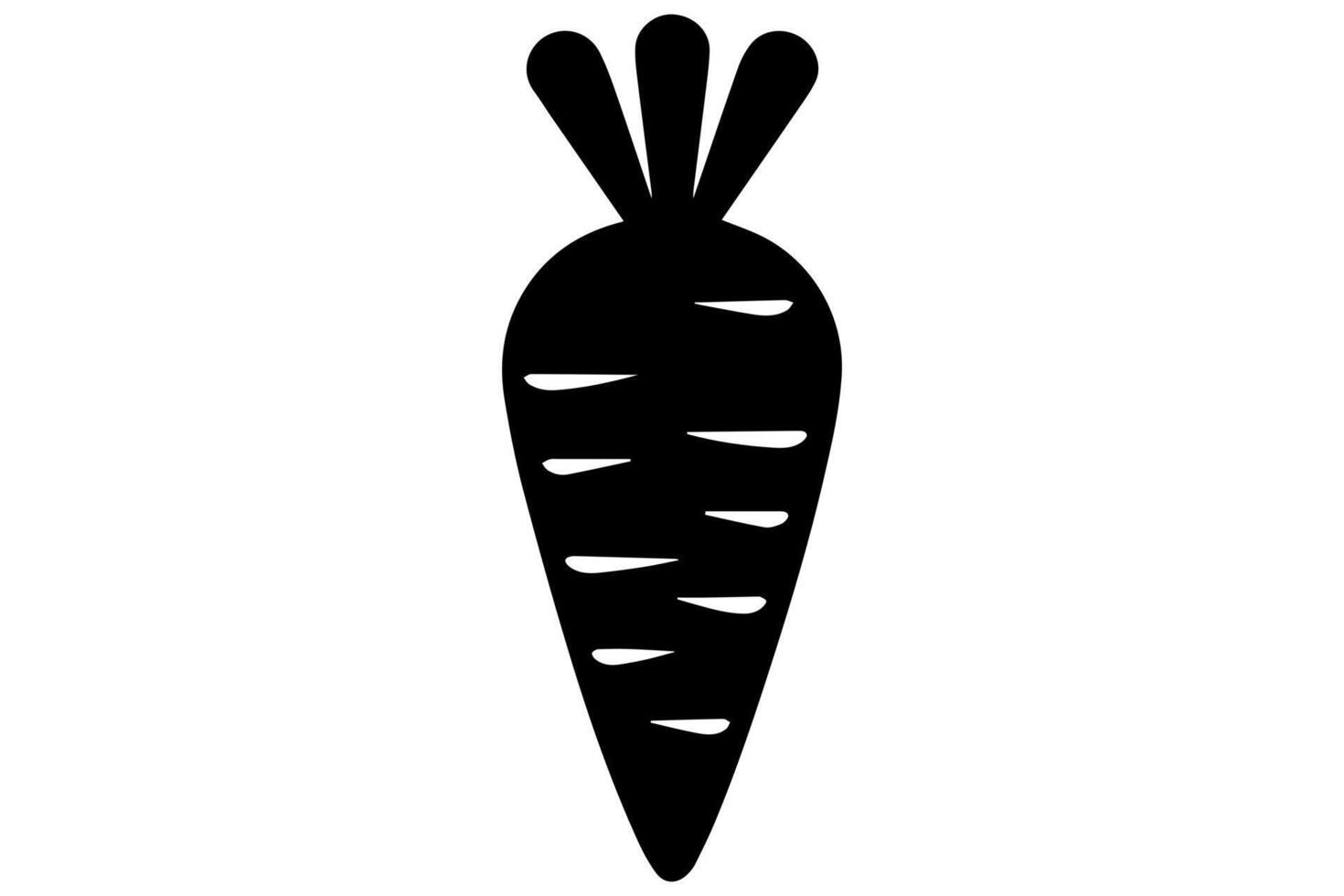 Carrot food icon silhouette isolated vector