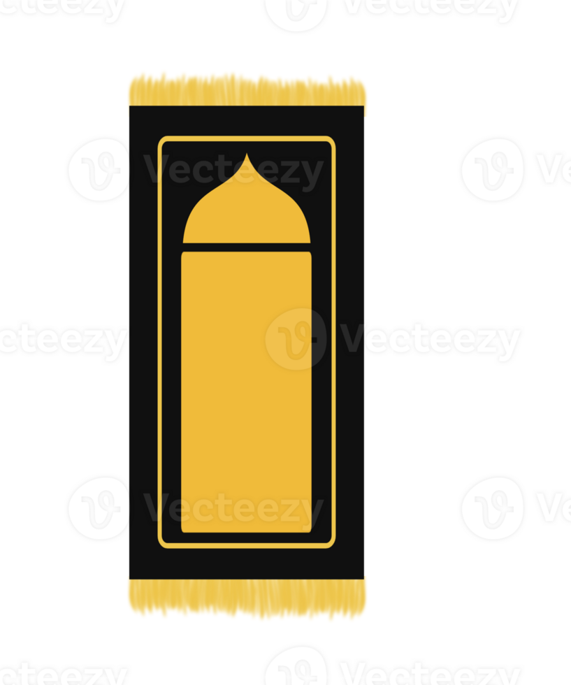 prayer rug black yellow png