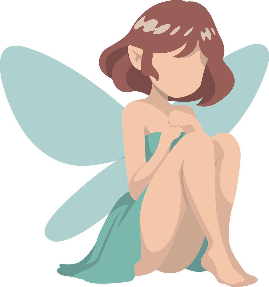 Cute Sprite Fairy Illustration. vector