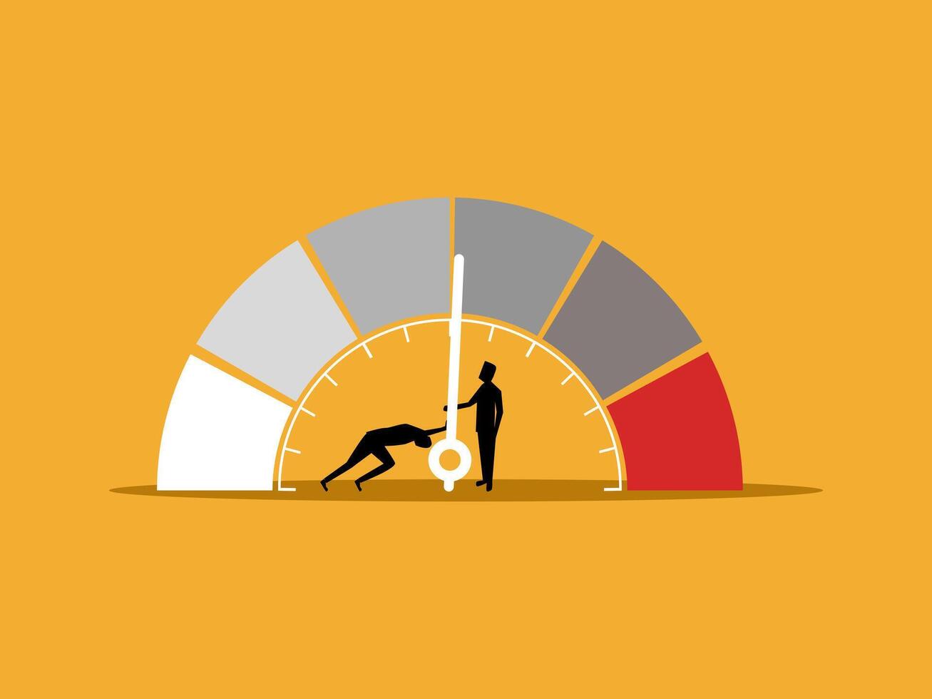 Risk management or survey scores, business people help drive metrics vector
