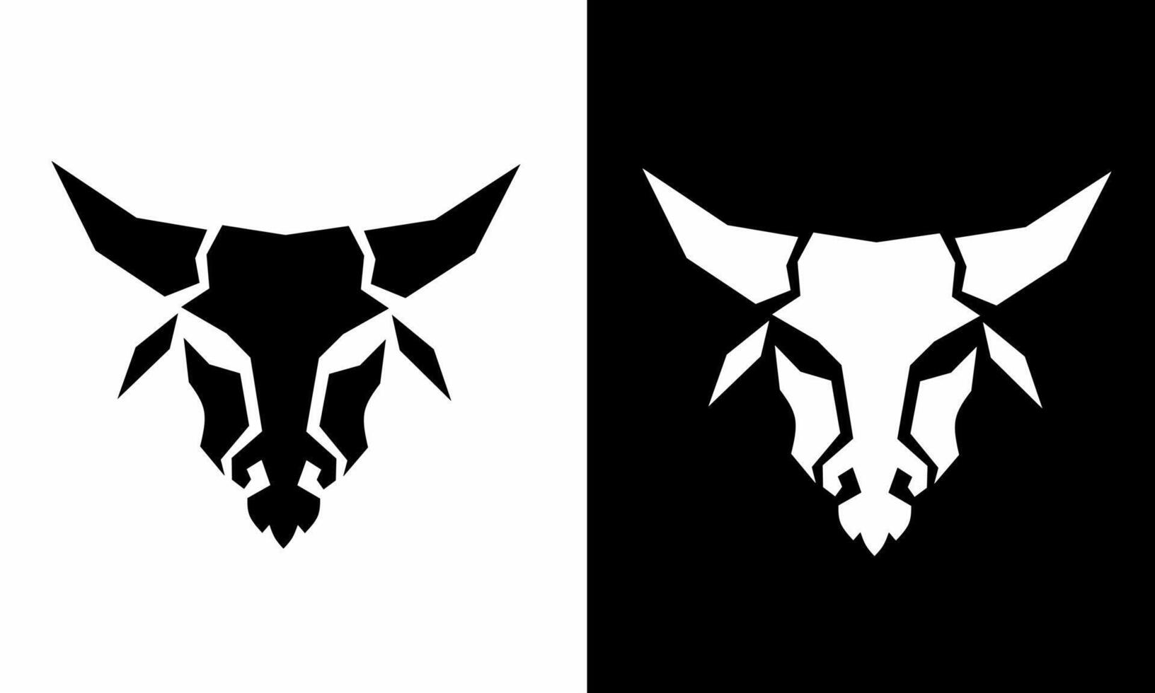 illustration design graphic of abstract bull head suitable for logo elements vector