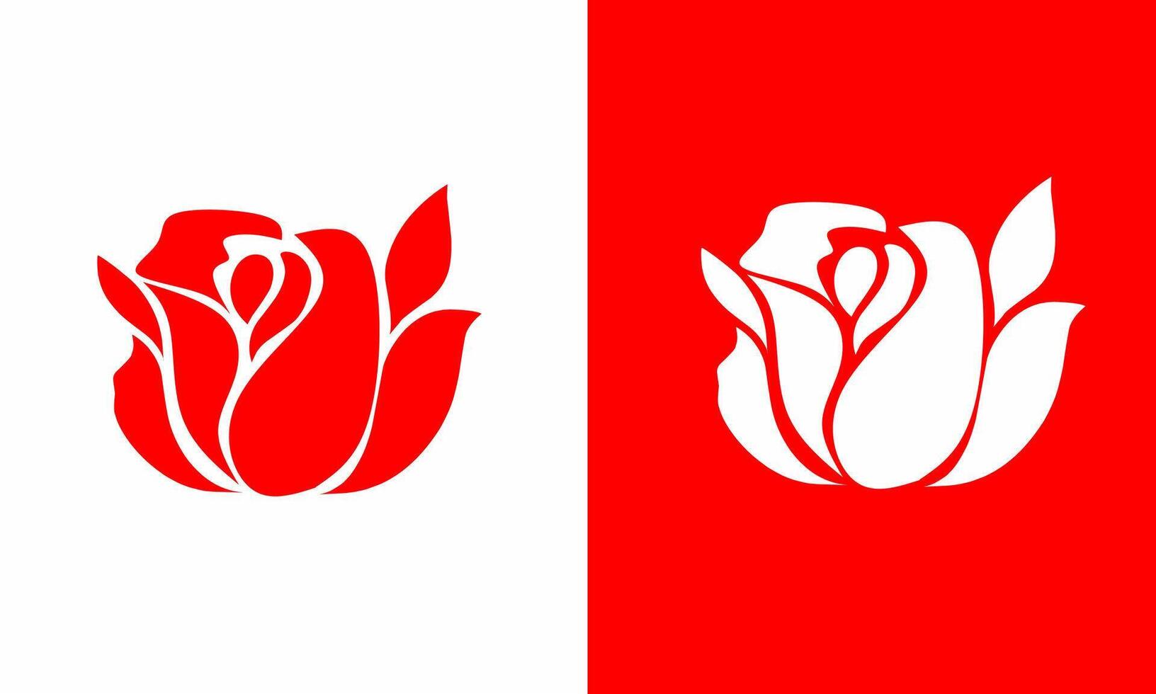 illustration design graphic of red rose flower suitable for logo template elements vector