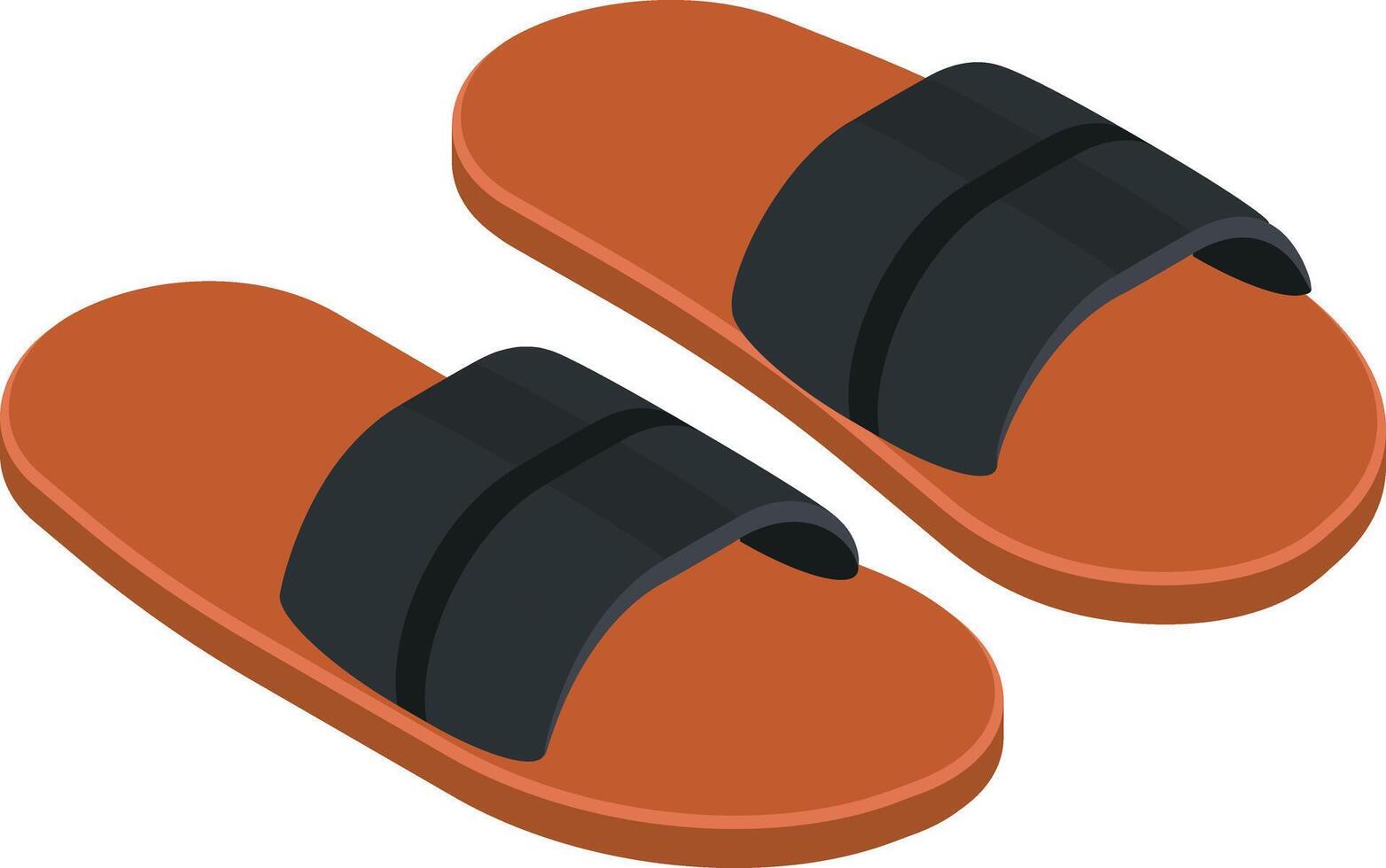 Isometric Casual Slippers vector