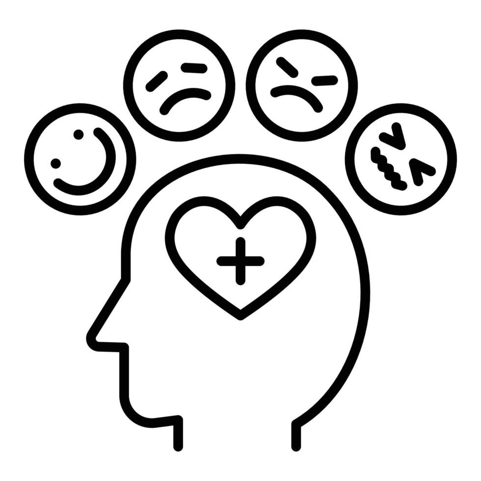 Emotion control icon vector