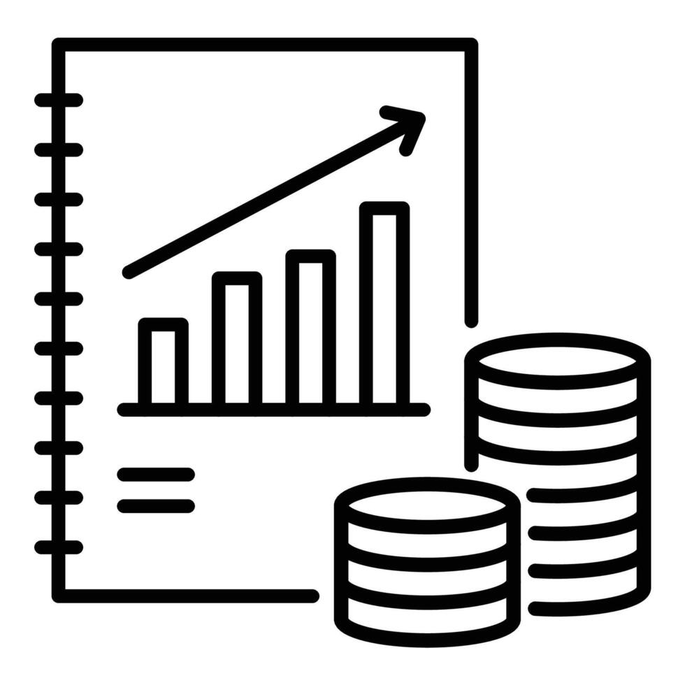 Financial report icon vector