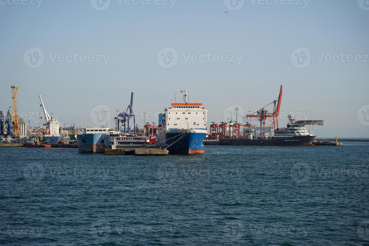 View of a port in Istanbul photo