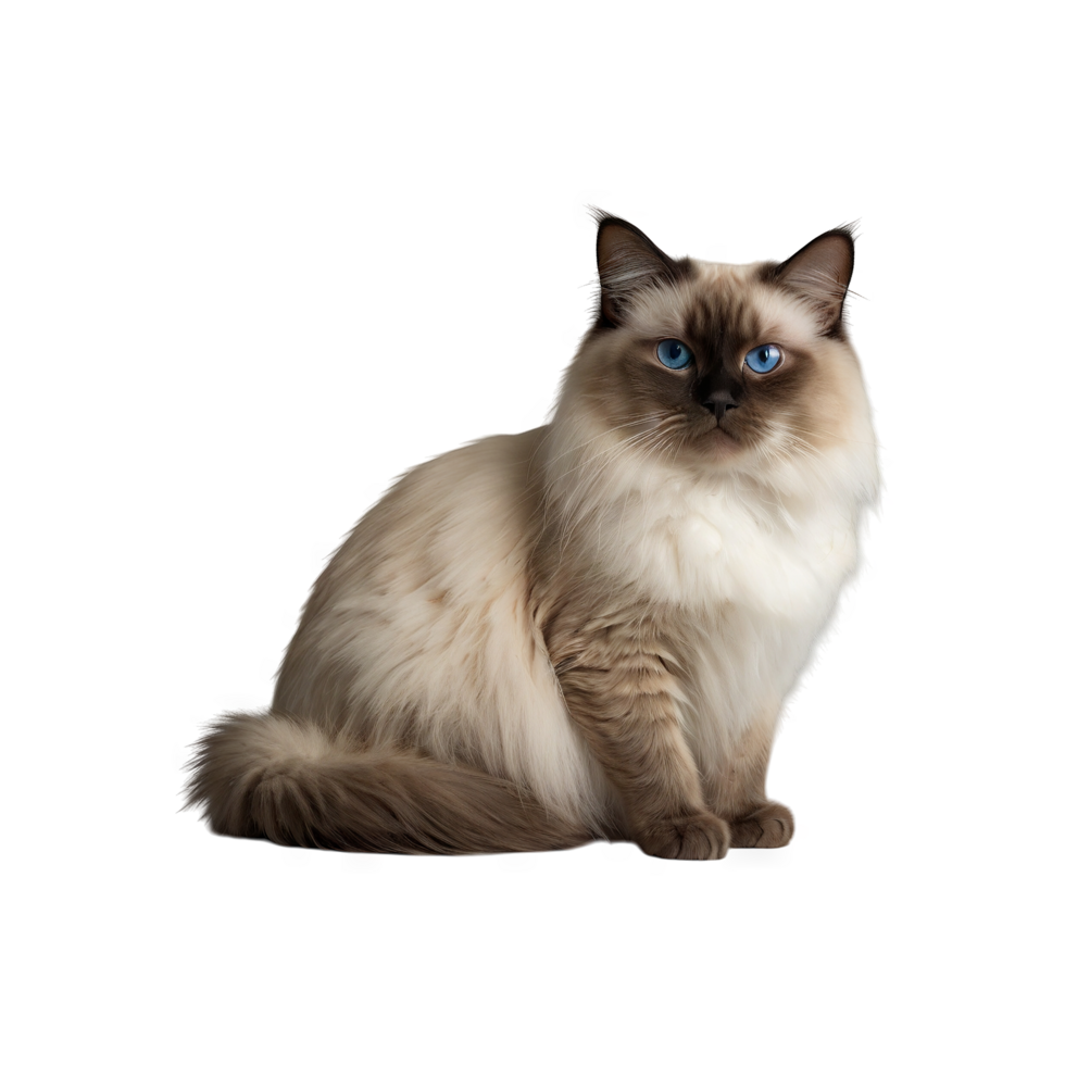 Birman cat in studio png