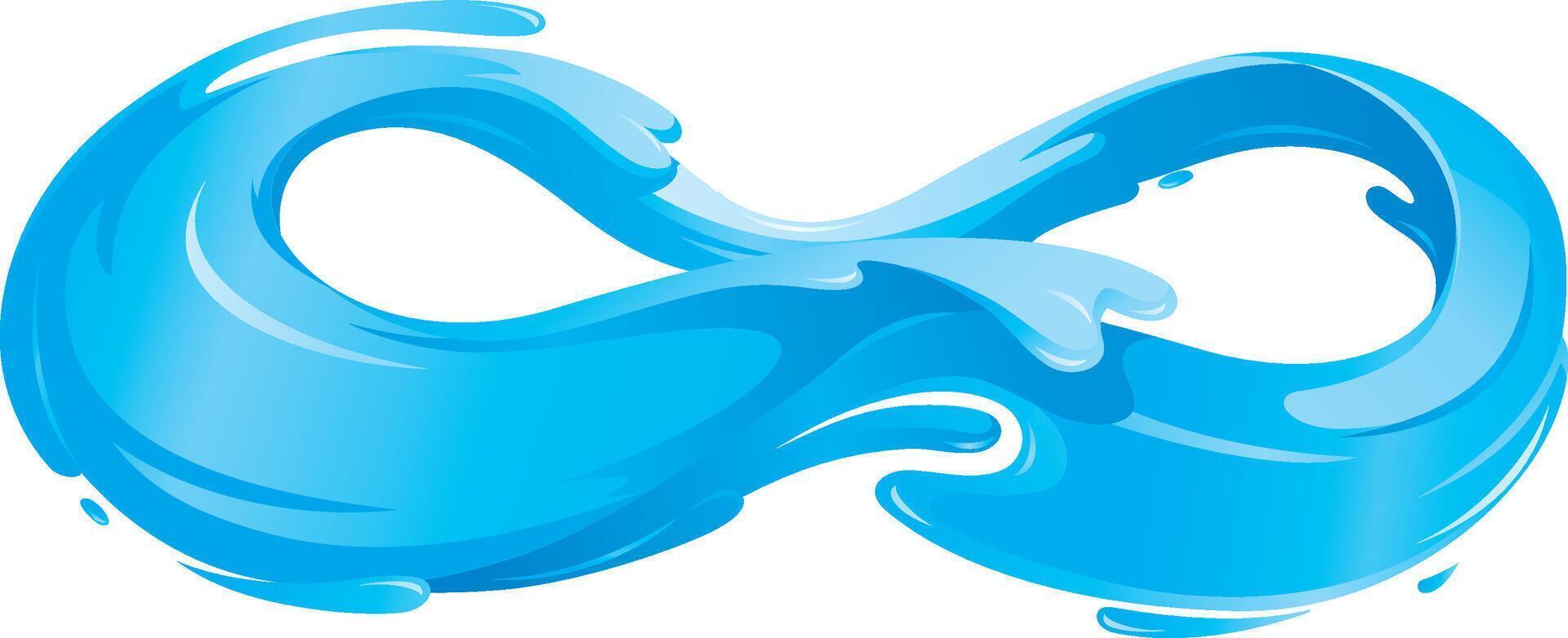 Inifinity Water Element Symbol vector