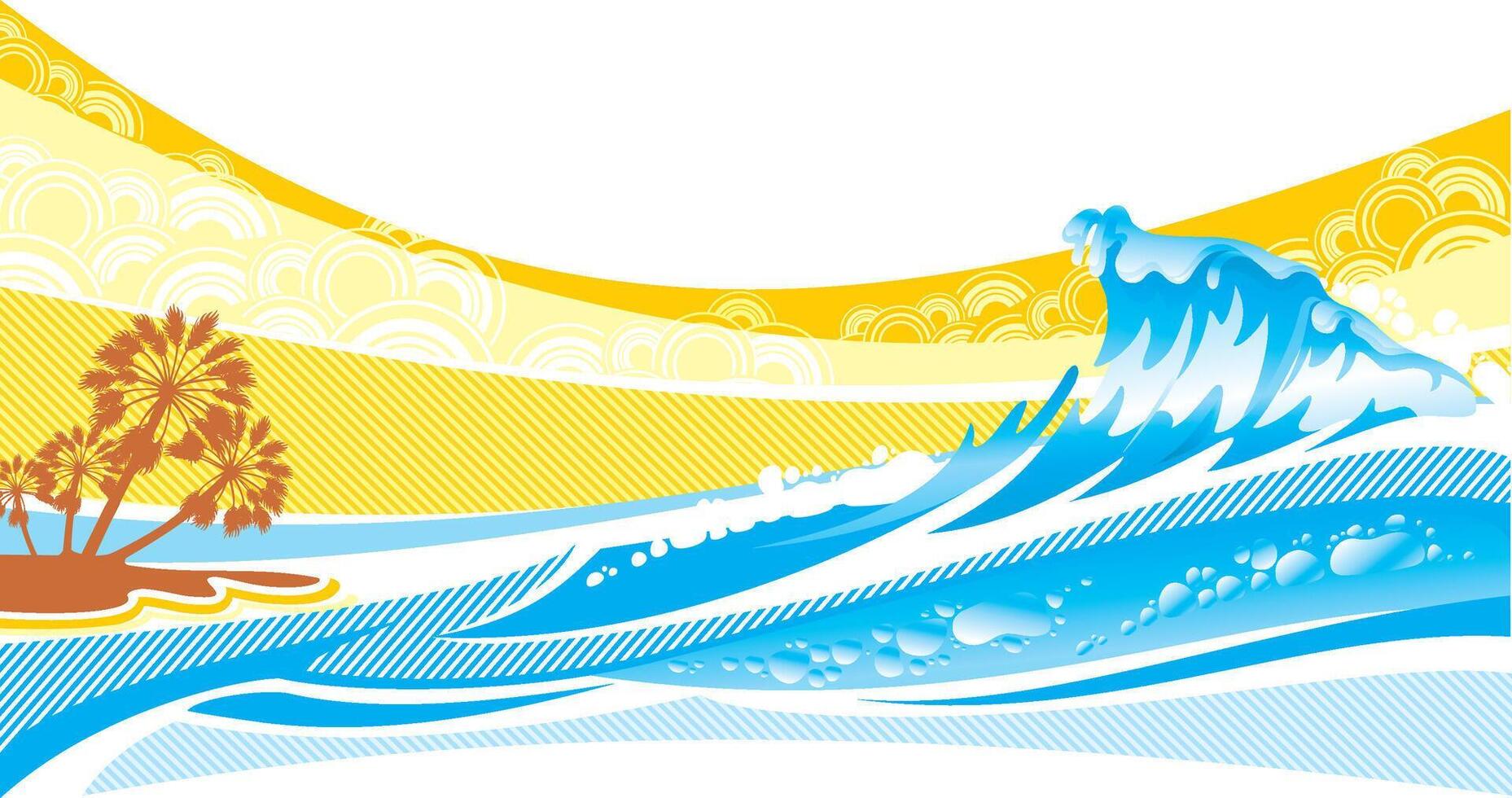 Tropical Scenery Background Illustration vector