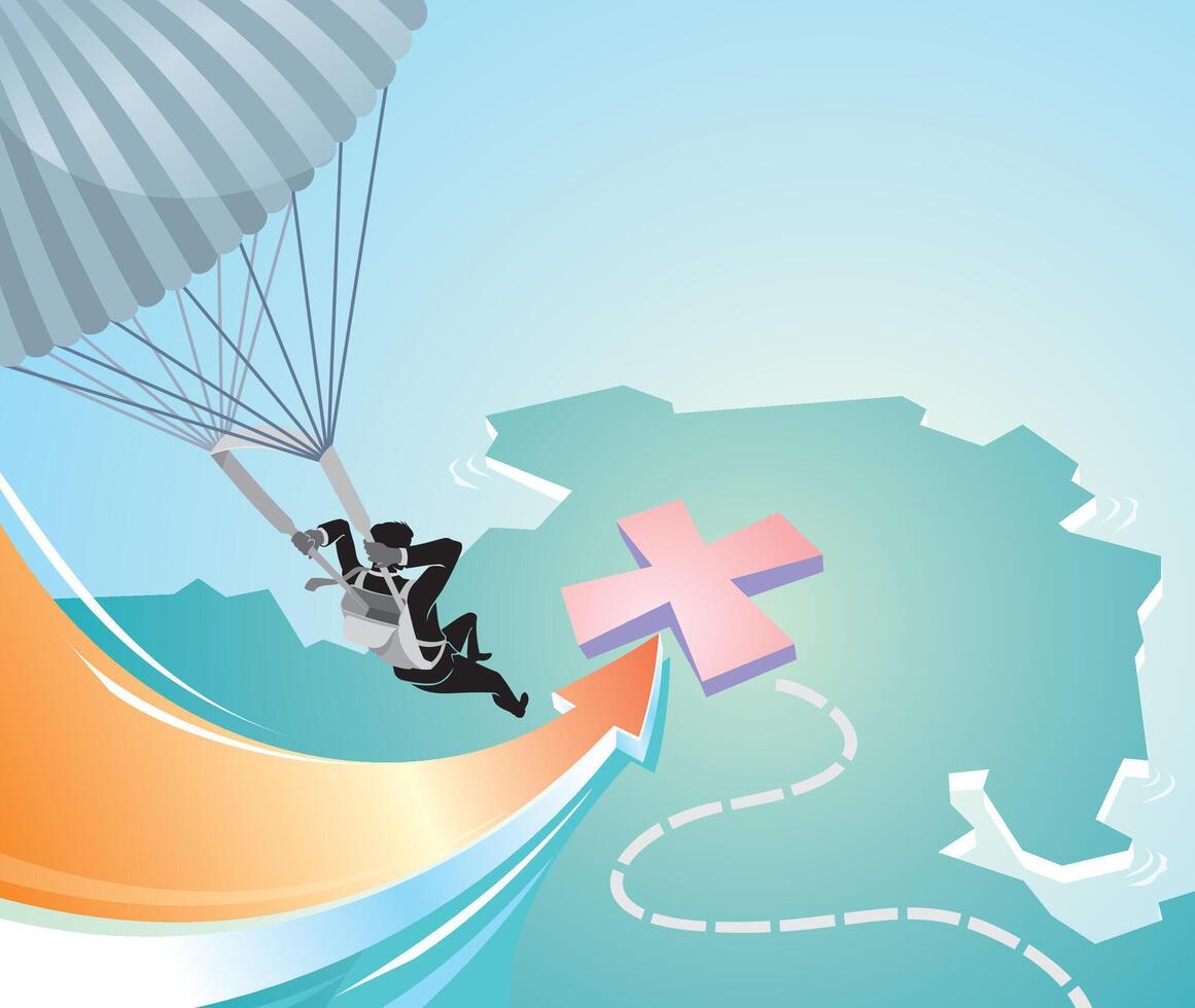 Business Maneuver Economic Soft Landing vector