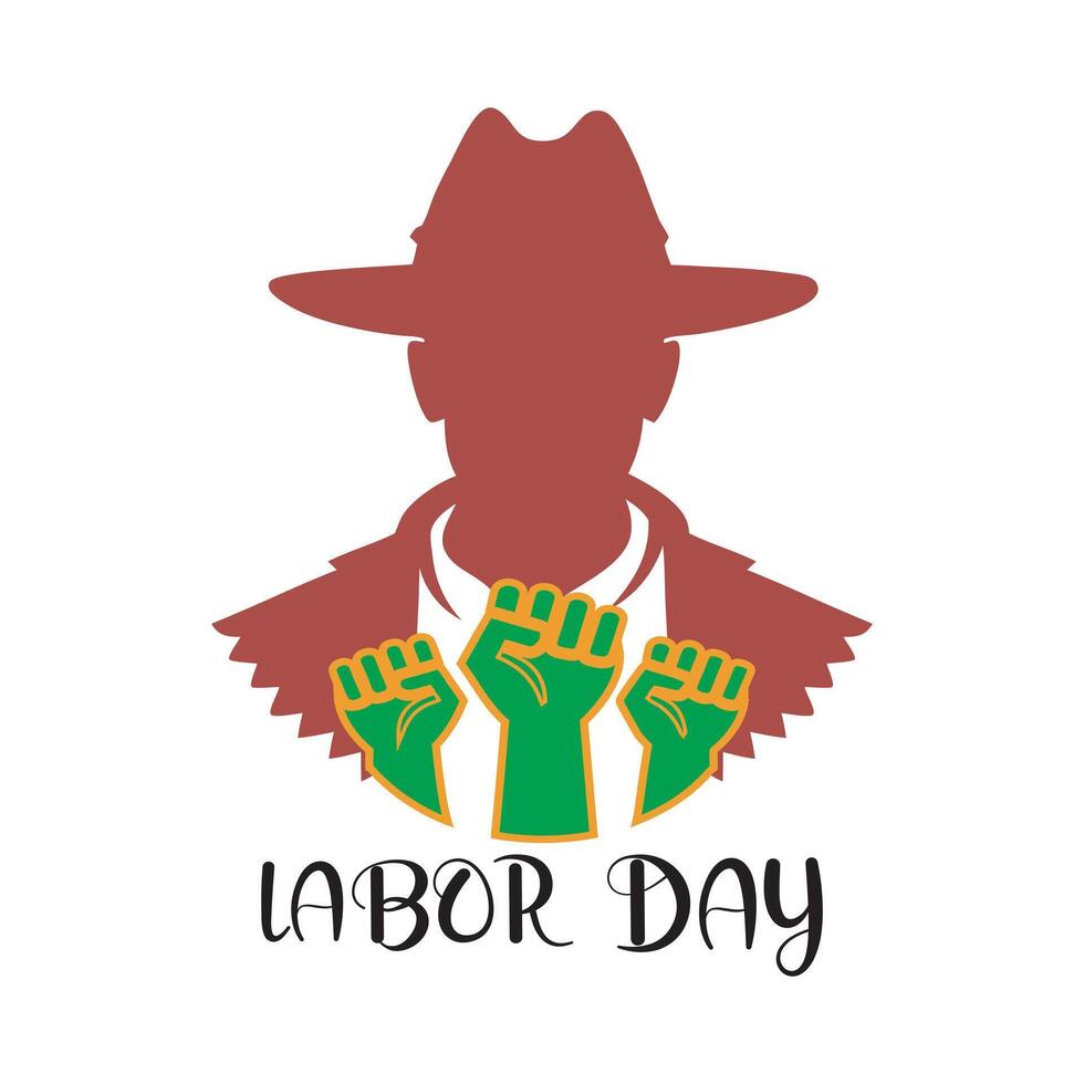 Cowboy justice bold labor day tribute vector