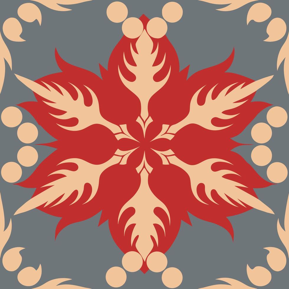 Phoenix rising seamless pattern with fire inspired design vector