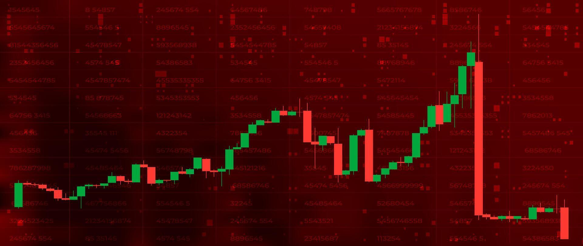 Crypto Market Scam Warning. Financial Fraud in Cryptocurrency Trading with Chart vector