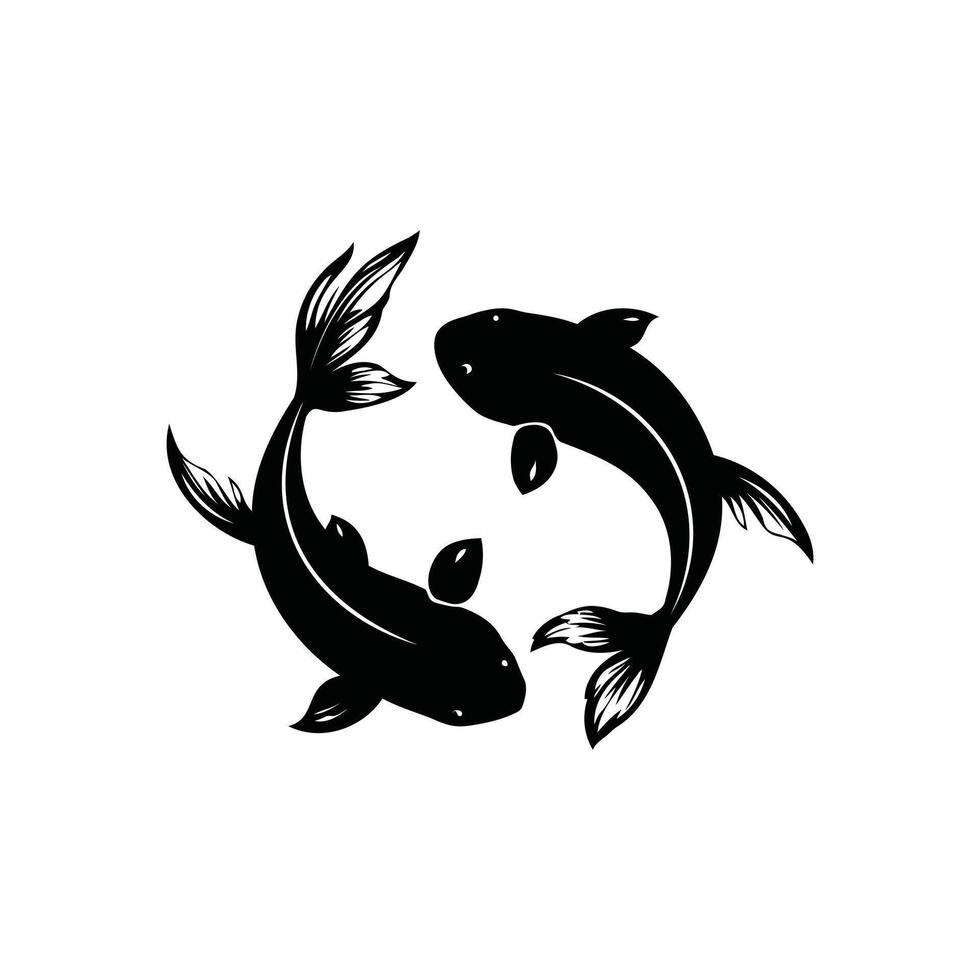 Minimalist Koi Fish Art Perfect for Home Decor Creators and Interior Designers vector