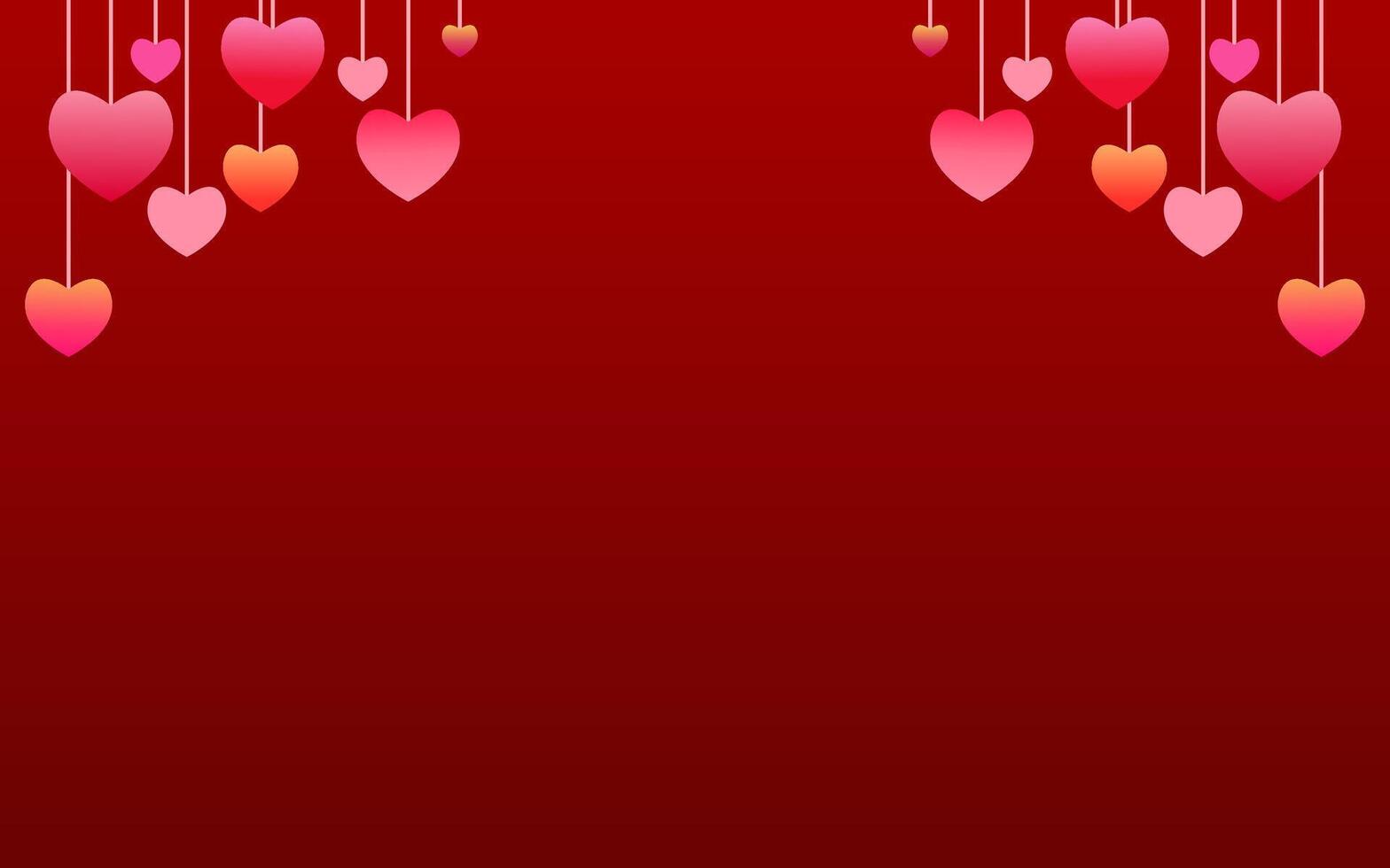 Maroon background with hearts vector