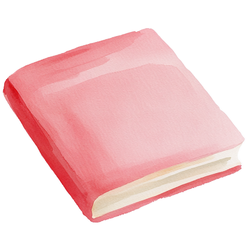 A pink book with a white border png