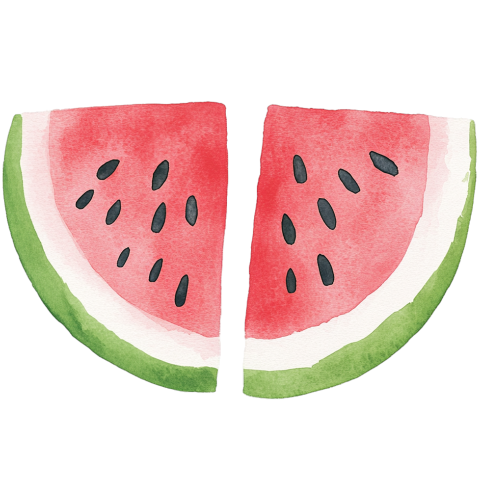 Watercolor watermelon slice png