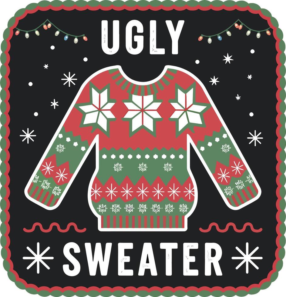 Ugly Sweaters Christmas vector