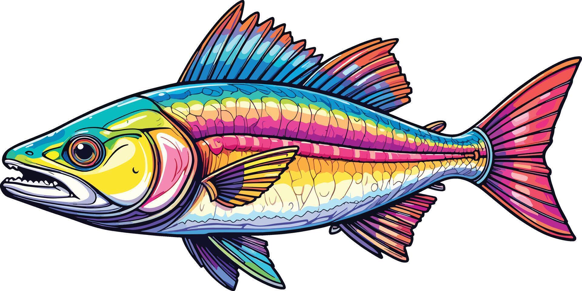fish line art illustration stock photos vector