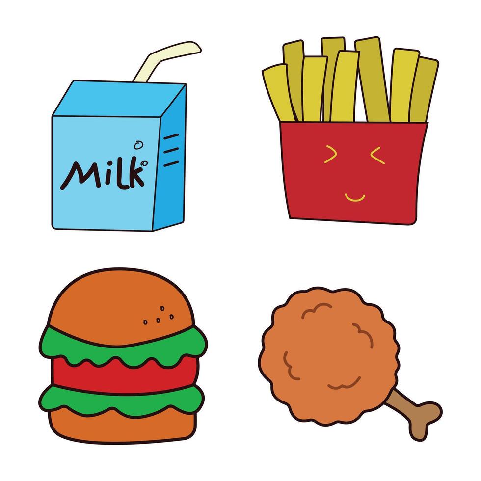 Fun cartoon fast food design perfect for restaurant or food related projects vector
