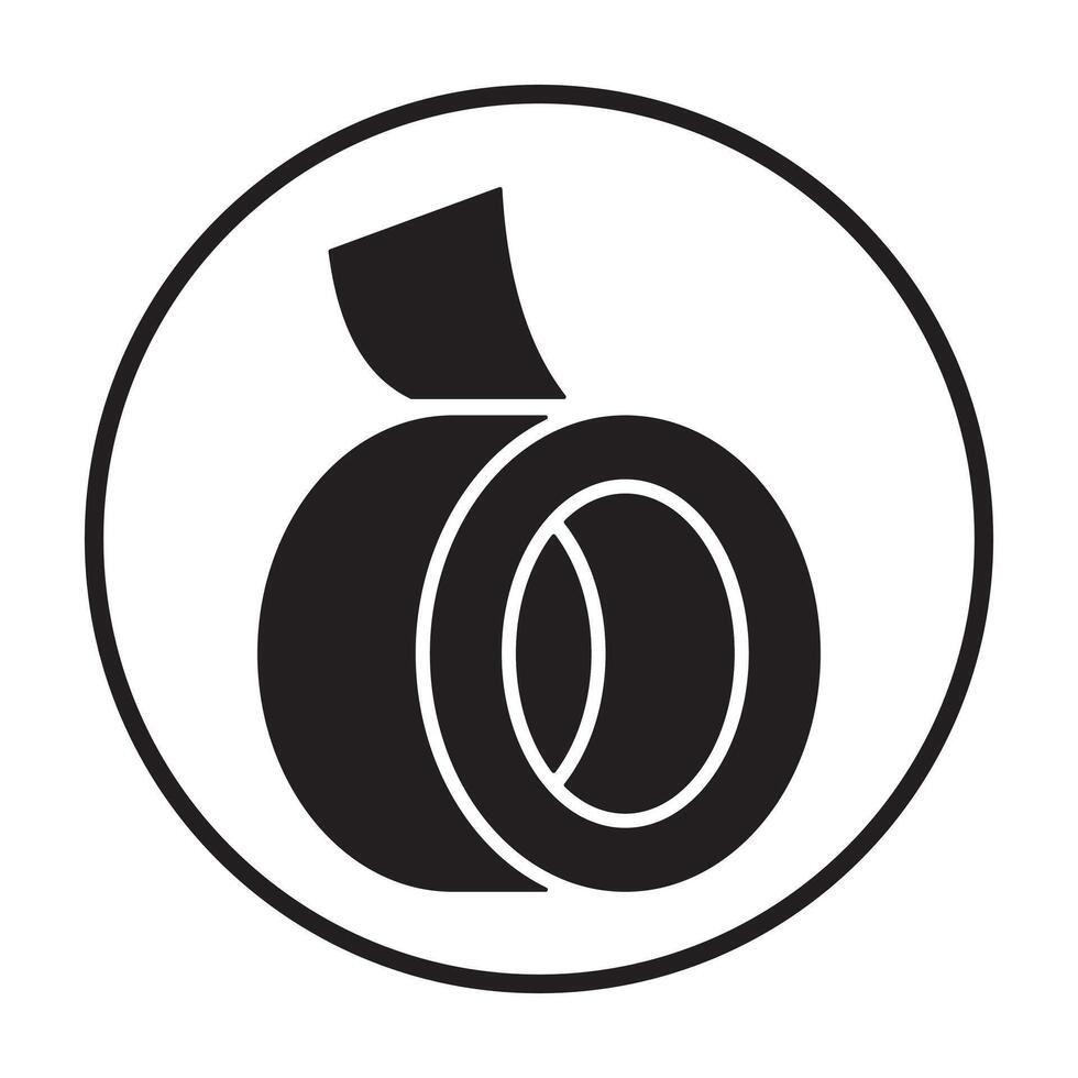 Black icon of a paper roll vector