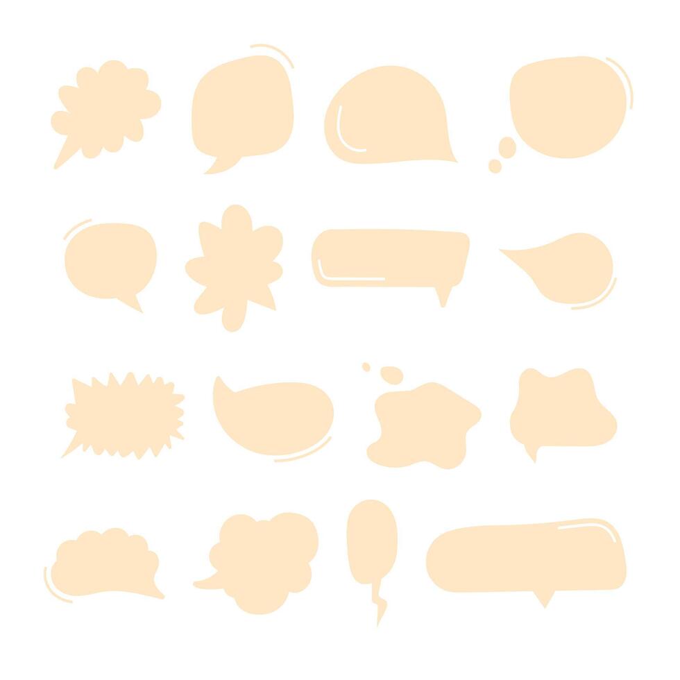 Hand-drawn set of speech dialogues vector