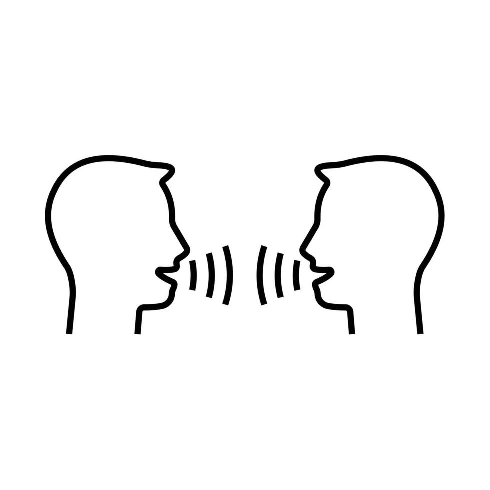 Talking Line Icon Design vector