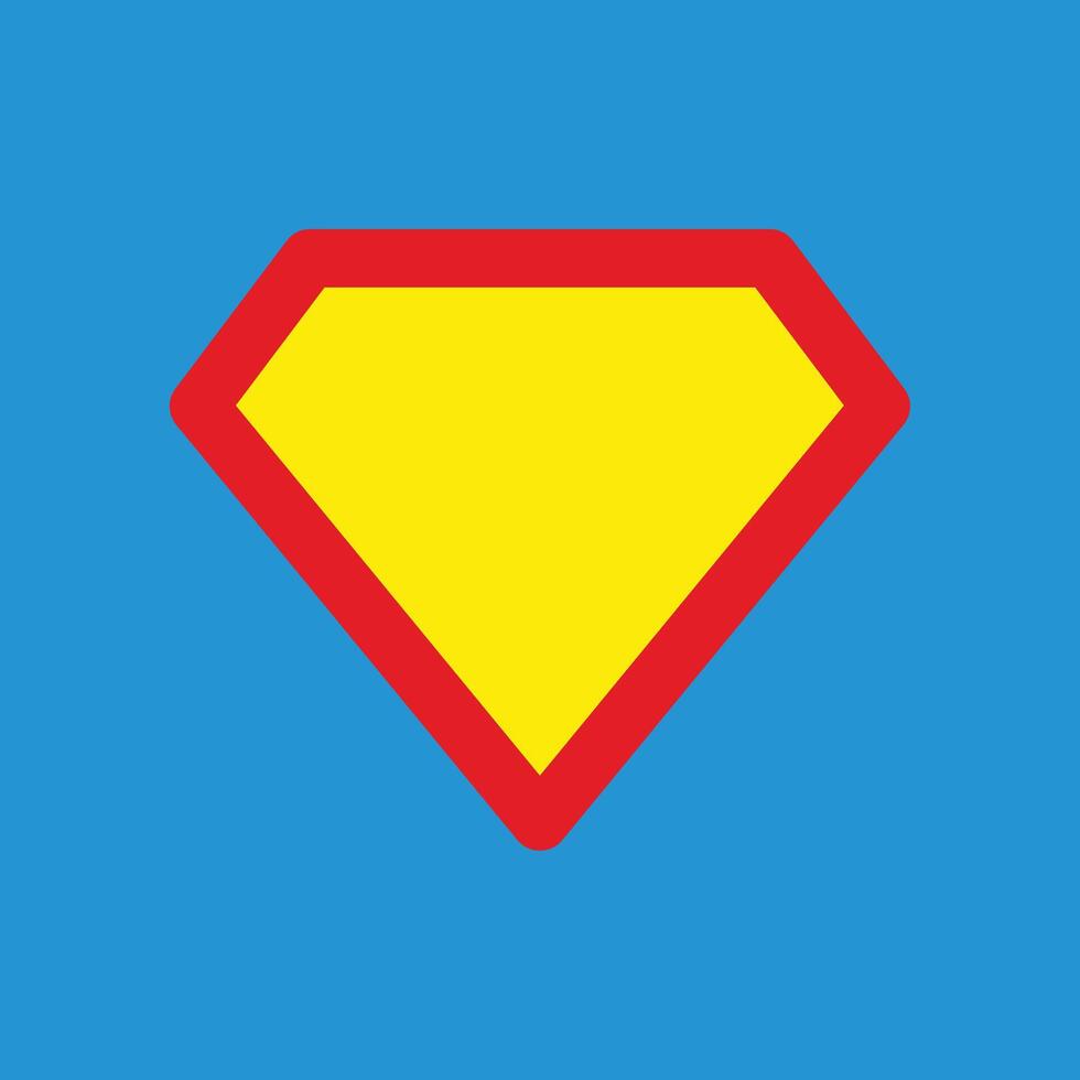 Flat design of superhero icon shape for branding vector