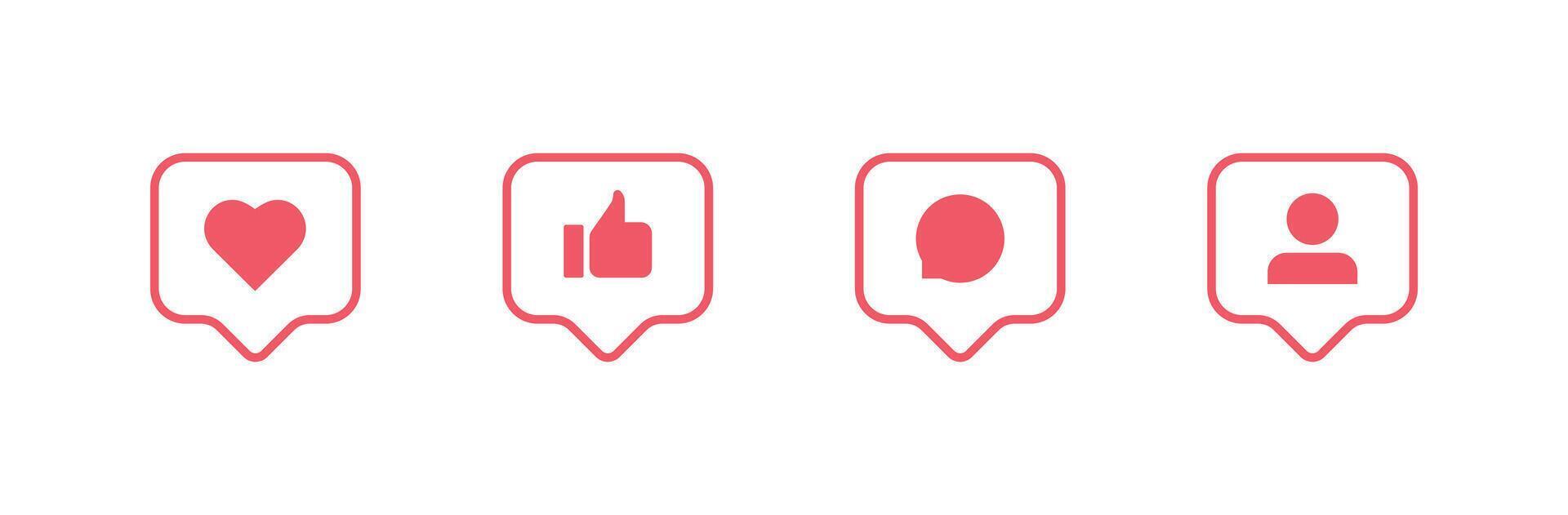 Pink speech text bubble icon for communication vector