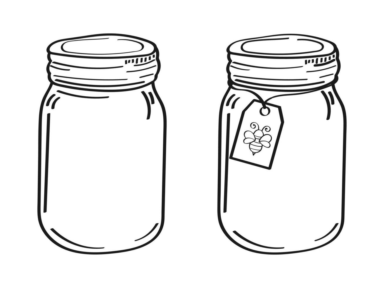 Hand Drawn Mason Jar Illustration vector