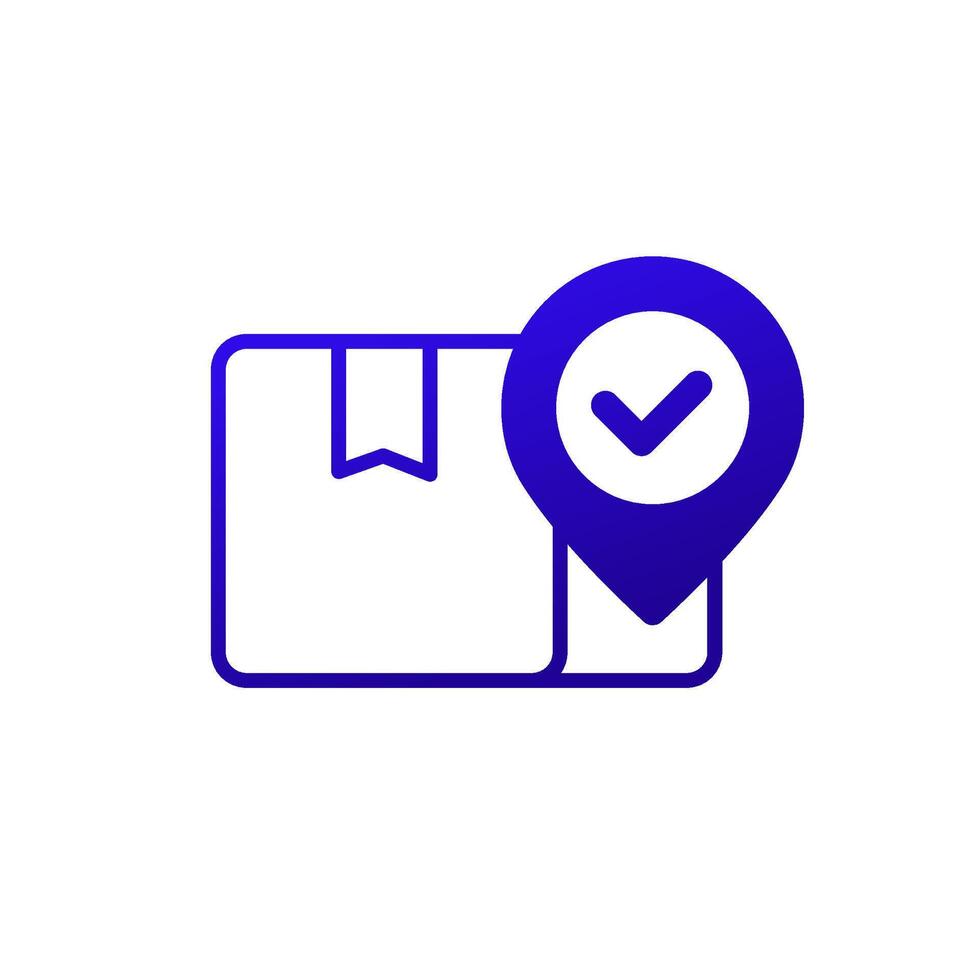 order shipping icon with a box on white vector
