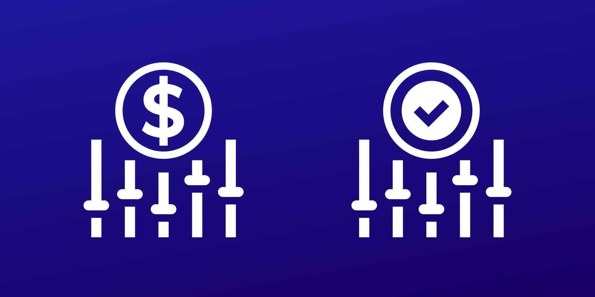 dynamic pricing or flexible price icons vector