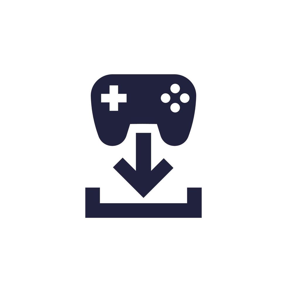 Download game icon on white vector
