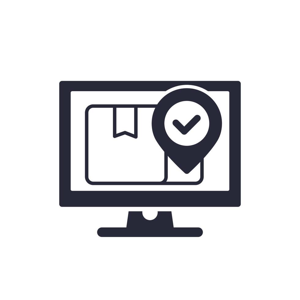 order shipping icon with a computer vector