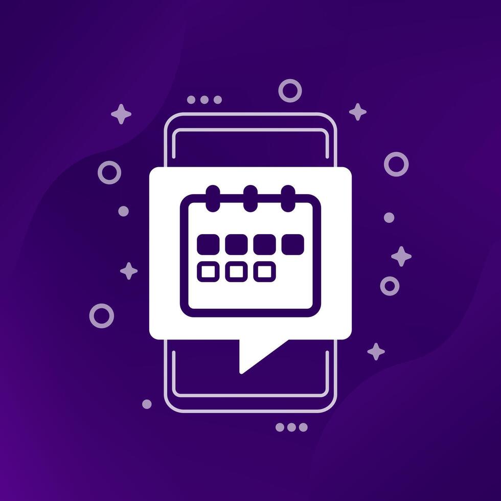 four-day week, compressed workweek icon with a phone vector