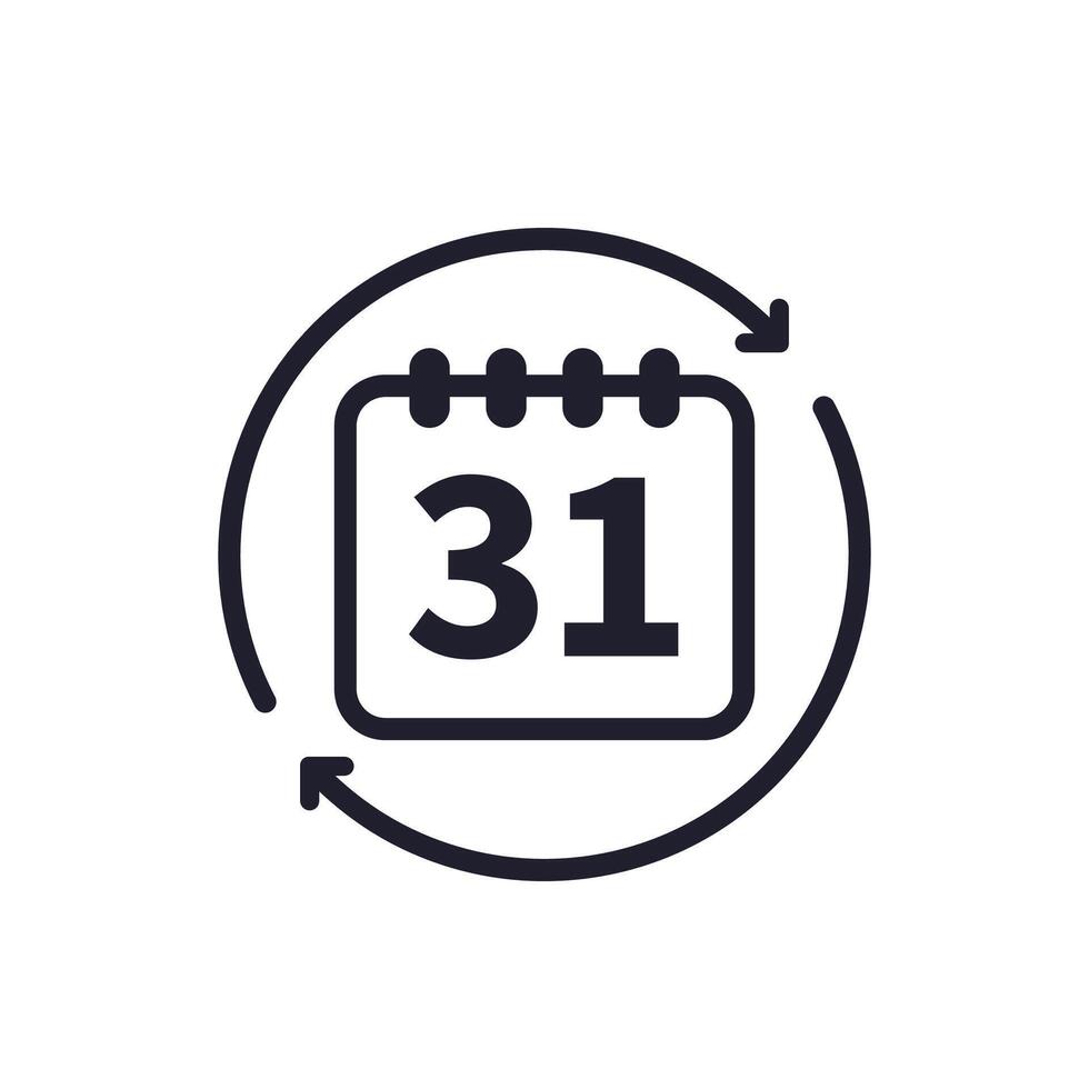 monthly subscription icon, subscribe for one month vector