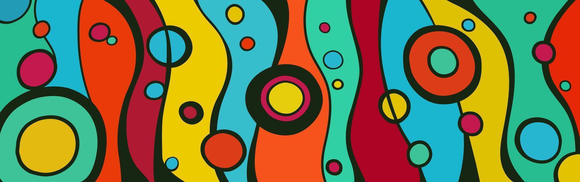 Surreal art illustration. Abstract Painting with Geometric Shapes. vector