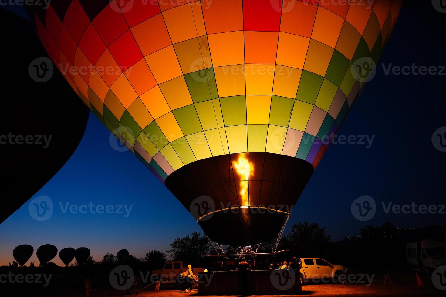 Colorful Hot Air Balloon in Cappadocia Nevsehir Turkiye photo