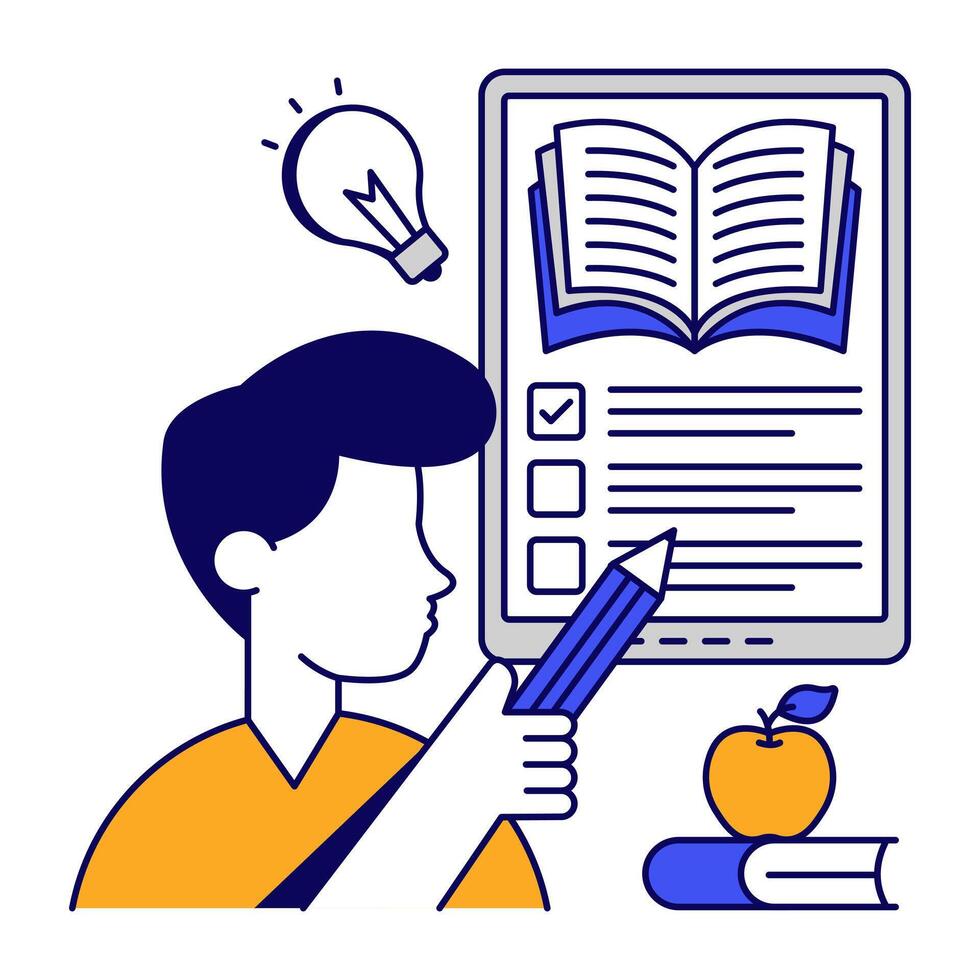 Conceptual design icon of mobile book vector