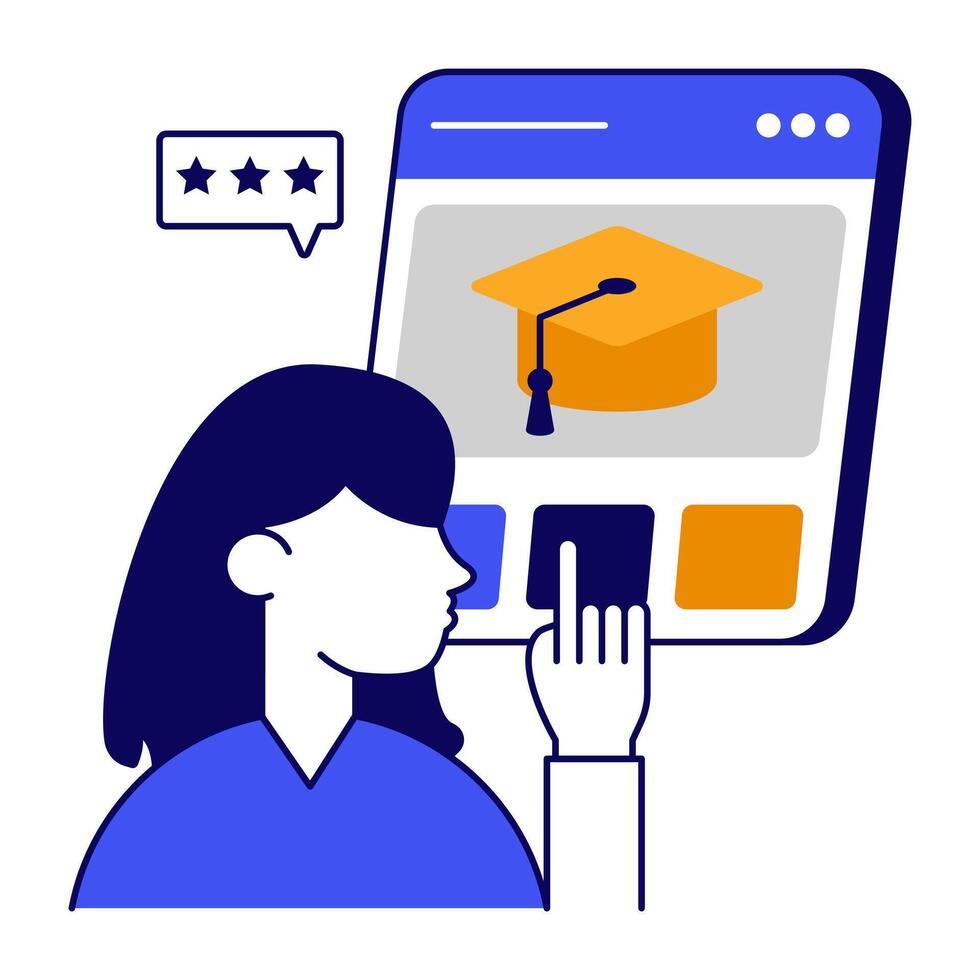 A perfect icon of education website vector