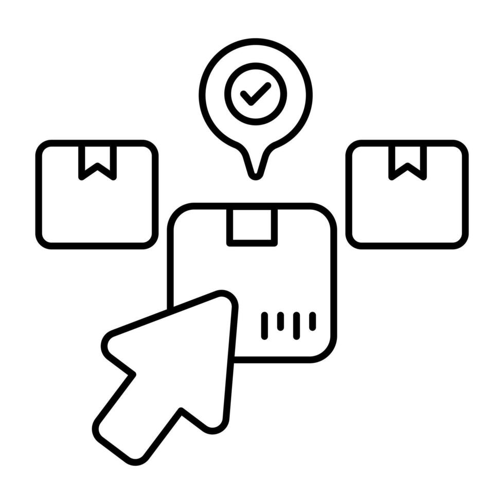 Modern line of parcel tracking vector