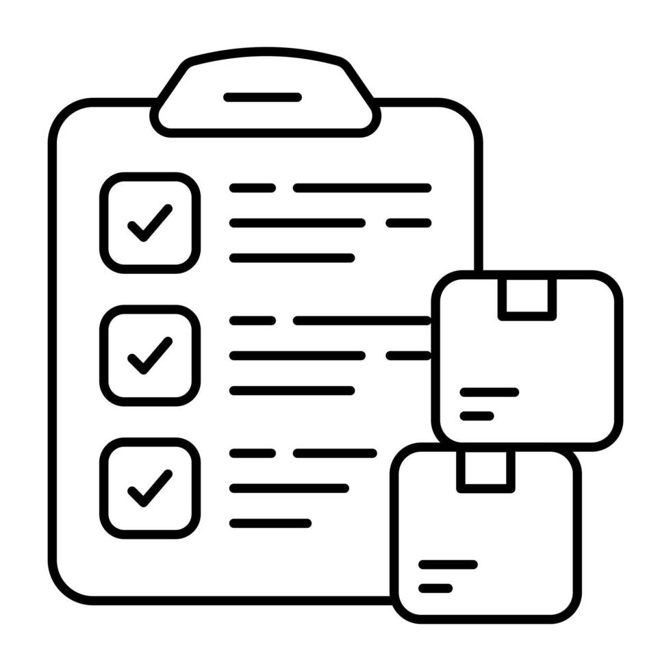 Perfect design line icon of logistic list vector