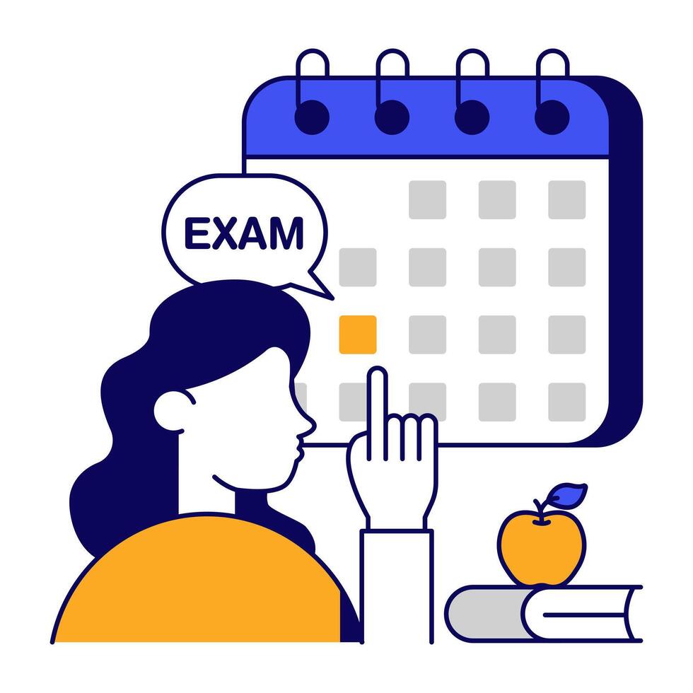 An icon design of exam schedule vector