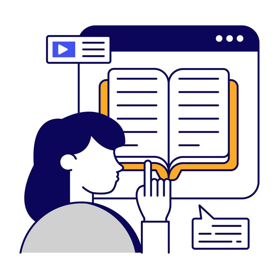 Trendy design icon of electronic book vector