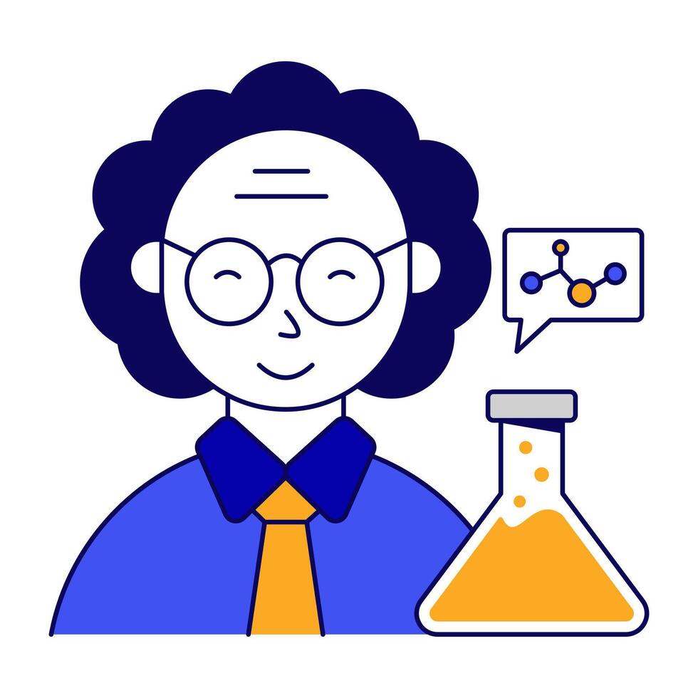 A unique design icon of chemist vector