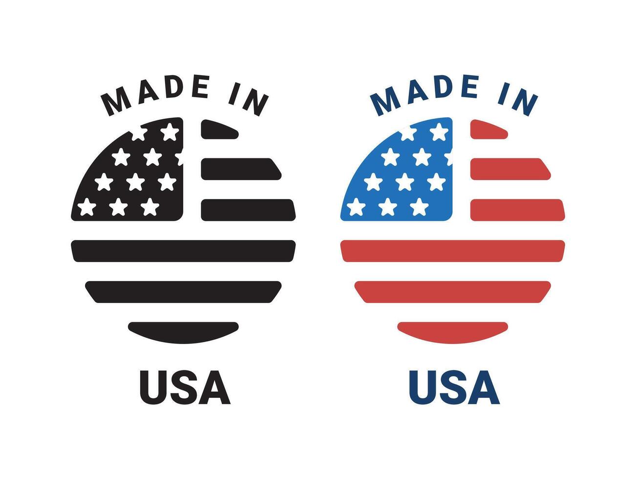 Made in USA Label vector